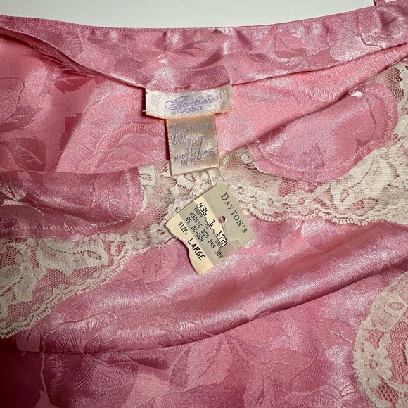 Vtg 90s Amelia's Satin Two Piece Set Tank Top/ Panties Sz Large NEW w Orig Tag - Picture 5 of 8